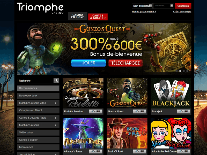 Triomphe Casino Bonus Code